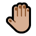 🤚🏼 raised back of hand: medium-light skin tone display on Windows